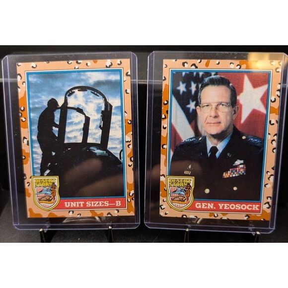 Other - Desert Storm Cards Lot • Unit Sizes‑B + Gen. Yeosock • 1991 Military History